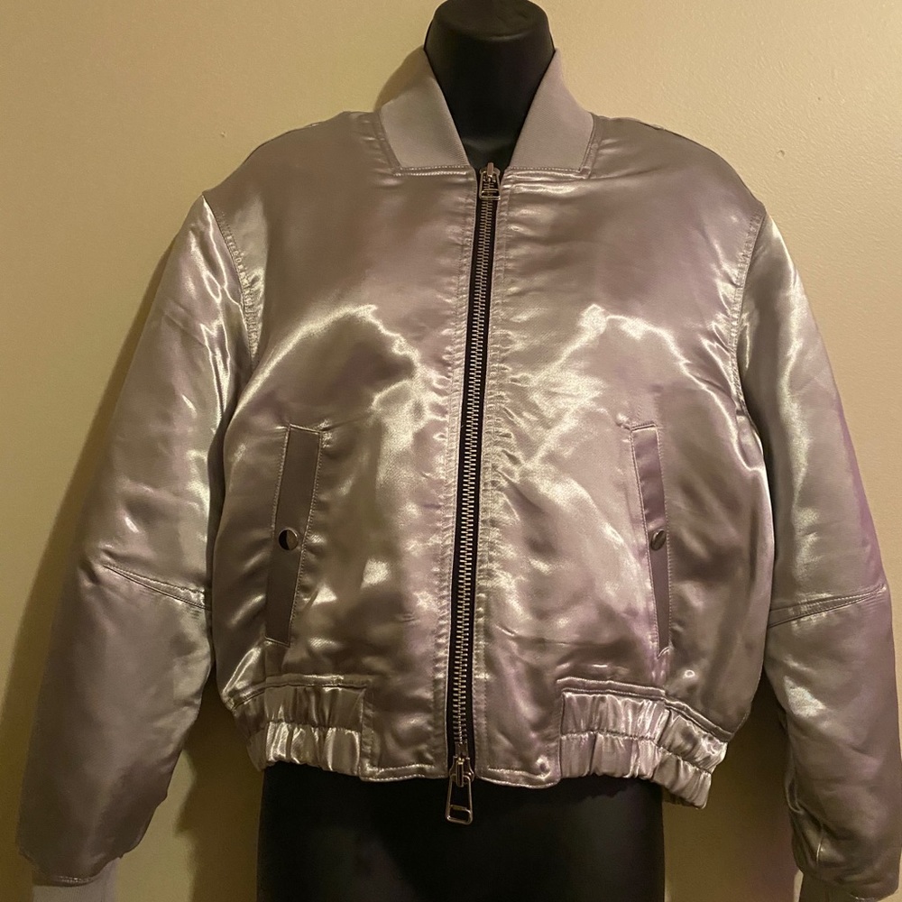 Silver Cropped jacket